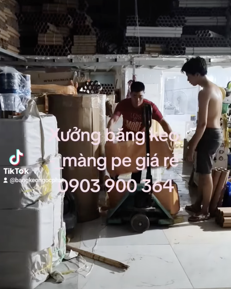 Xưởng sản xuất băng keo, màng PE