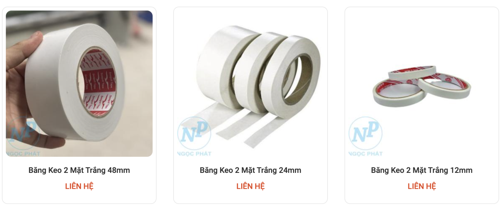 Băng Keo 2 Mặt Trắng Giá Sỉ